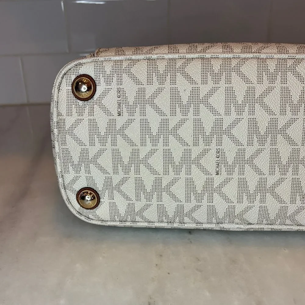 Michael Kors Bag Purse Handbag Pocketbook Jet Set Logo Large Signature Tote Bag